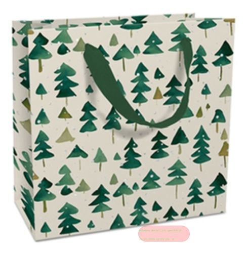 Bild von Geschenktasche matt, 17x17x8cm, Winter Forest - VE 8