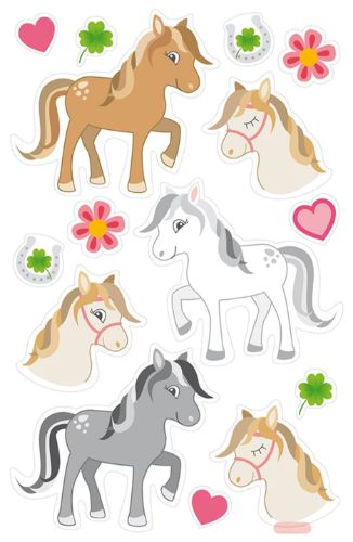 Bild von PFERDCHEN, Stickers diverse (4 Blatt/Pack) - VE 10 (Pack)