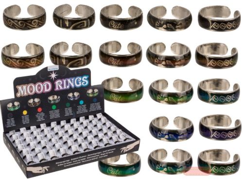 Bild von Stimmungsringe aus Kupfer, 5 Designs ass, Display - VE 60