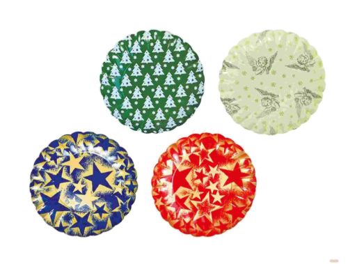 Bild von Weihnachtsteller, Karton bedruckt, rund 26 cm, assortiert (3er-Pack) - VE 25 (Pack)