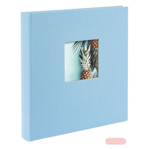 Bild von Aktions-Fotoalben 30x31cm, 60 S.weiss, p.p., Leinen, Bella Vista himmelblau - VE 2