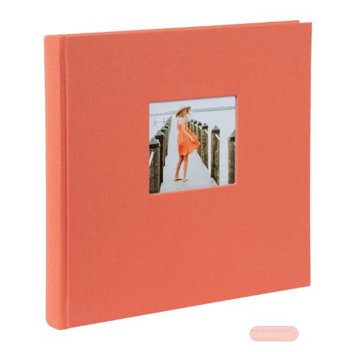 Bild von Aktions-Fotoalben 30x31cm, 60 S.weiss, p.p., Leinen, Bella Vista lachs - VE 2