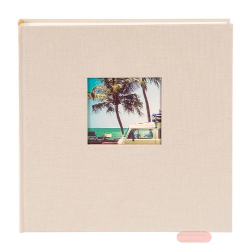 Bild von Aktions-Fotoalben 30x31cm, 60 S.weiss, p.p., Leinen, Bella Vista sandgrau - VE 2