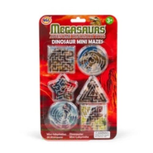 Bild von 6PK DINOSAUR MINI MAZES, 6er Set Minispiele, ca,6cm, Blisterverpackung - VE 24
