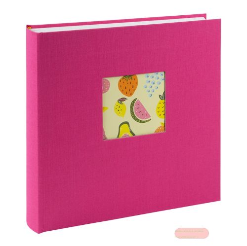 Bild von Aktions-Fotoalben 100 S.weiss, 30x31cm, p.p., Leinen, Bella Vista electric fuchsia