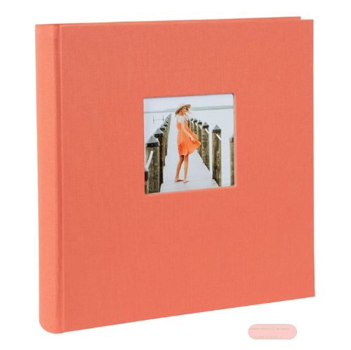 Bild von Aktions-Fotoalben 100 S.weiss, 30x31cm, p.p., Leinen, Bella Vista lachs
