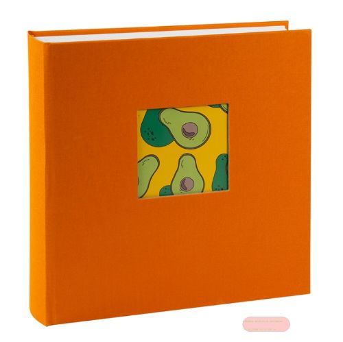 Bild von Aktions-Fotoalben 100 S.weiss, 30x31cm, p.p., Leinen, Bella Vista sun orange