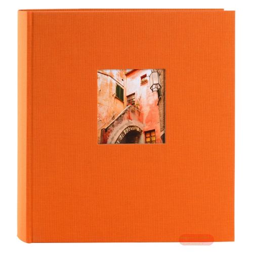 Bild von Aktions-Fotoalben 30x31cm, 60 S.schwarz, p.p., Leinen, Bella Vista orange
