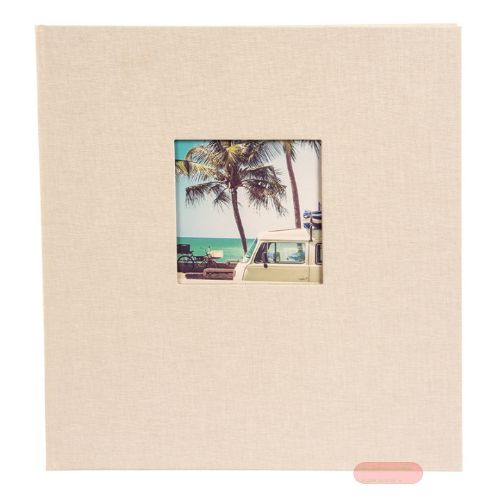 Bild von Aktions-Fotoalben 30x31cm, 60 S.schwarz, p.p., Leinen, Bella Vista sandgrau - VE 2