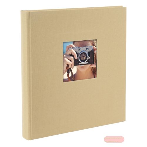 Bild von Aktions-Fotoalben 30x31cm, 60 S.weiss, p.p., Leinen, Bella Vista beige - VE 2