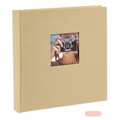 Bild von Aktions-Fotoalben 60 S.weiss, 25x25cm, p.-partout, Leinen, Bella Vista beige - VE 2