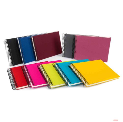 Bild von Aktions-Spiralalben, 24x17cm, 40 S.weiss, Leinen uni, Bella Vista sortiment - VE 16