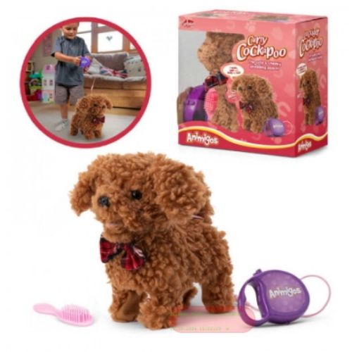 Bild von ANIMIGOS CURLY COCKAPOO, Hund braun, batt.betrieb., Sound u.a., Box - VE 6