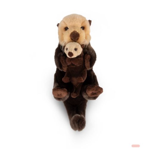 Bild von ANIMIGOS WORLD OF NATURE  LYING OTTER WITH BABY, Otter mit Baby, 30cm - VE 2