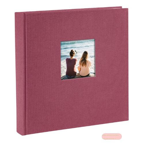 Bild von Aktions-Fotoalben 60 S.weiss, 25x25cm, p.-partout, Leinen, Bella Vista fuchsia - VE 2