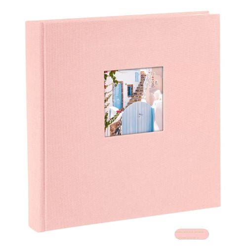 Bild von Aktions-Fotoalben 60 S.weiss, 25x25cm, p.-partout, Leinen, Bella Vista rosé - VE 2