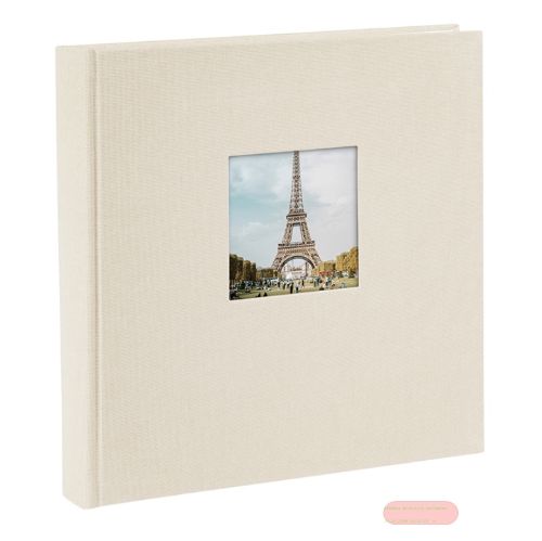 Bild von Aktions-Fotoalben 60 S.weiss, 25x25cm, p.-partout, Leinen, Bella Vista sandgrau  - VE 2