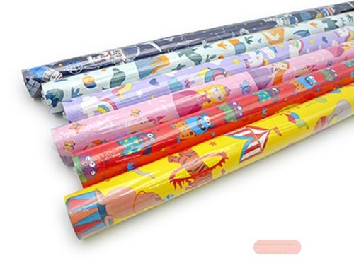 Bild von Aktions-Geschenkpapier Rollen 2m x 70cm, Motive gemischt, Sortierung Kiddies - VE 60