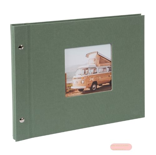 Bild von Aktions-Schraubalben 30x25cm, 40 S.schwarz, p.p., Leinen, Bella Vista artichoke