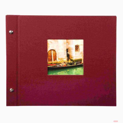 Bild von Aktions-Schraubalben 30x25cm, 40 S.schwarz, p.p., Leinen, Bella Vista bordeaux