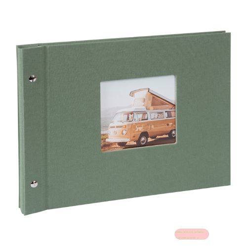 Bild von Aktions-Schraubalben 30x25cm, 40 S.weiss, p.p., Leinen, Bella Vista artichoke