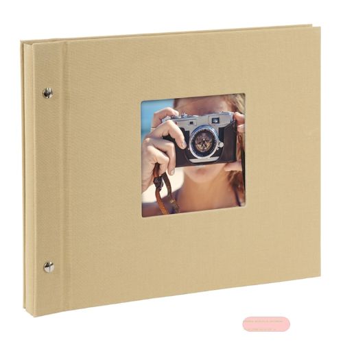 Bild von Aktions-Schraubalben 30x25cm, 40 S.weiss, p.p., Leinen, Bella Vista beige