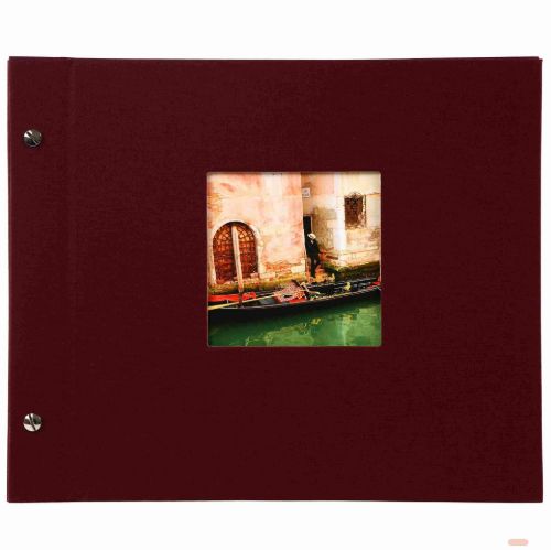 Bild von Aktions-Schraubalben 30x25cm, 40 S.weiss, p.p., Leinen, Bella Vista bordeaux