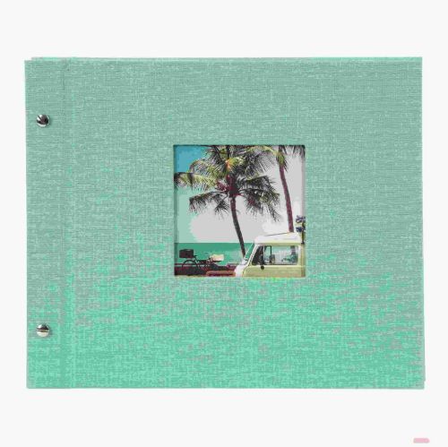 Bild von Aktions-Schraubalben 30x25cm, 40 S.weiss, p.p., Leinen, Bella Vista neo-mint