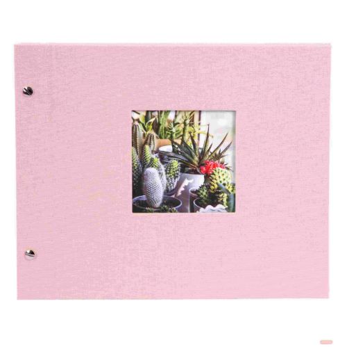 Bild von Aktions-Schraubalben 30x25cm, 40 S.weiss, p.p., Leinen, Bella Vista rosé