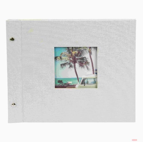 Bild von Aktions-Schraubalben 30x25cm, 40 S.weiss, p.p., Leinen, Bella Vista sandgrau