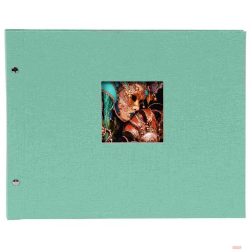 Bild von Aktions-Schraubalben 39x31cm, 40 S.weiss, p.p., Leinen, Bella Vista aqua