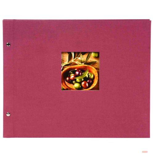 Bild von Aktions-Schraubalben 39x31cm, 40 S.weiss, p.p., Leinen, Bella Vista fuchsia