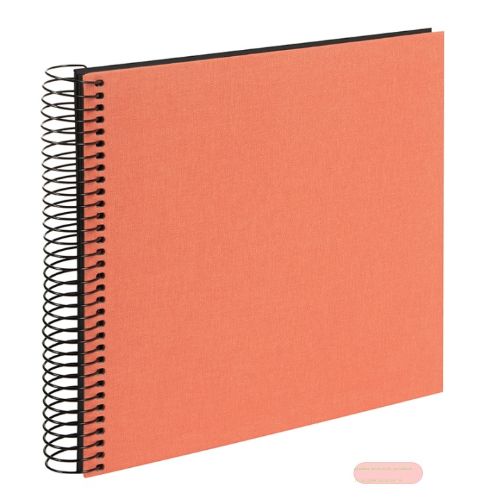 Bild von Aktions-Spiralalben 20x20cm, 40 S.schwarz, Leinen uni, Bella Vista lachs