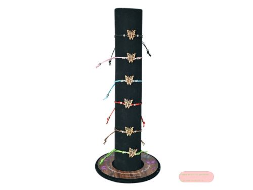 Bild von Armbänder farblich gemischt mit Schmetterling aus Holz, mit Display - VE 24