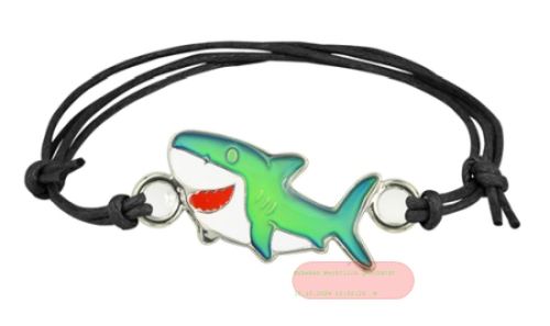 Bild von Armbänder mit Blue Magic Hai-Anhänger, auf Headerkarte - VE 8