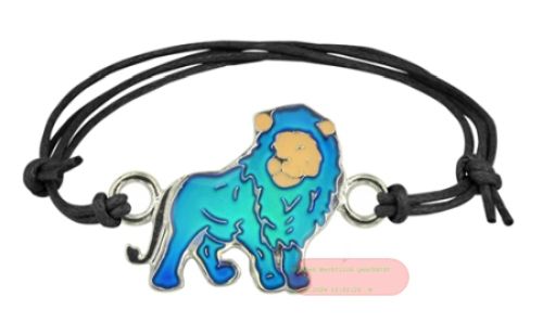 Bild von Armbänder mit Blue Magic Löwe-Anhänger, auf Headerkarte - VE 8