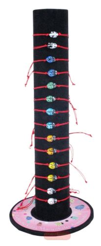 Bild von Armbänder mit buntem Glas-Marienkäfer gemischt, mit Display - VE 36