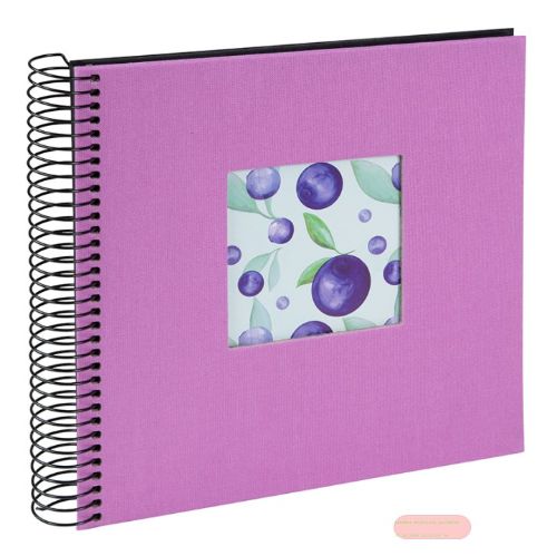 Bild von Aktions-Spiralalben 20x20cm, 40 S.schwarz, p.p., Leinen uni,Bella Vista lavender - VE 2
