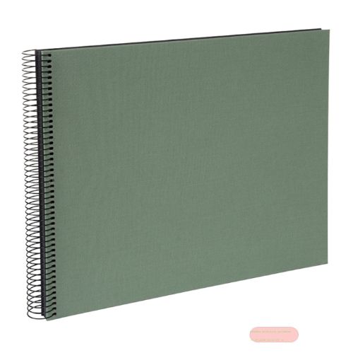 Bild von Aktions-Spiralalben 35x30cm, 40 S.schwarz, Leinen, Bella Vista artichoke - VE 2