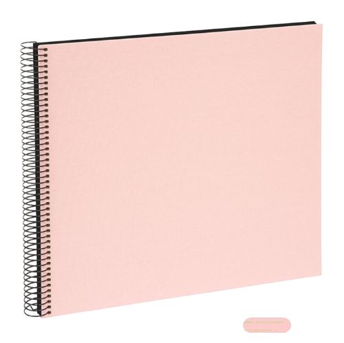 Bild von Aktions-Spiralalben 35x30cm, 40 S.schwarz, Leinen, Bella Vista rosé - VE 2