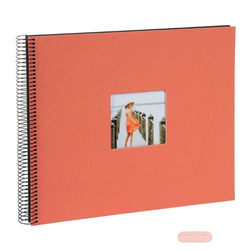 Bild von Aktions-Spiralalben 35x30cm, 40 S.schwarz, p.p., Leinen, Bella Vista lachs