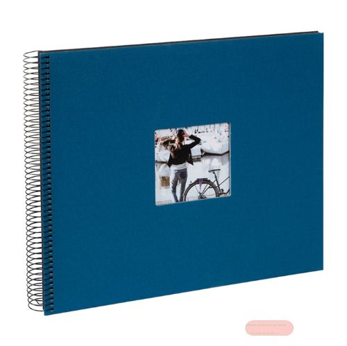 Bild von Aktions-Spiralalben 35x30cm, 40 S.schwarz, p.p., Leinen, Bella Vista petrol