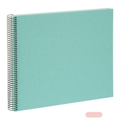 Bild von Aktions-Spiralalben 35x30cm, 40 S.weiss, Leinen, Bella Vista aqua - VE 2