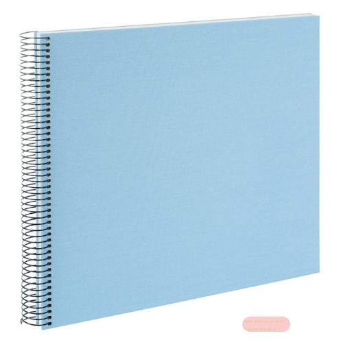 Bild von Aktions-Spiralalben 35x30cm, 40 S.weiss, Leinen, Bella Vista himmelblau - VE 2