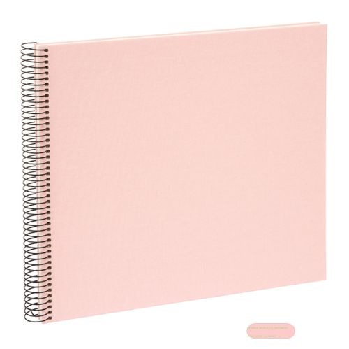 Bild von Aktions-Spiralalben 35x30cm, 40 S.weiss, Leinen, Bella Vista rosé - VE 2