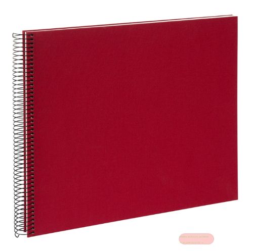 Bild von Aktions-Spiralalben 35x30cm, 40 S.weiss, Leinen, Bella Vista rot - VE 2