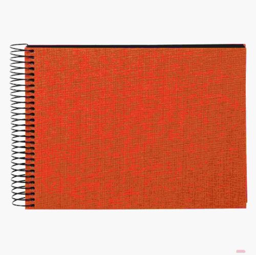 Bild von Aktions-Spiralalben 40 S.schwarz, 24x17cm, Leinen, B.Vista golden orange - VE 2