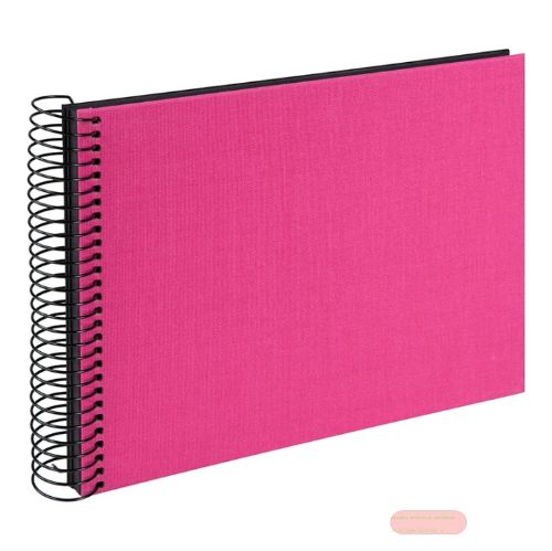 Bild von Aktions-Spiralalben, 24x17cm, 40 S.schwarz, Leinen uni, B.Vista electric fuchsia - VE 2