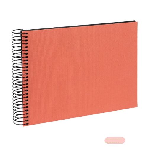 Bild von Aktions-Spiralalben, 24x17cm, 40 S.schwarz, Leinen uni, B.Vista lachs - VE 2