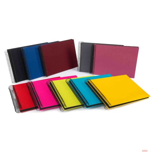 Bild von Aktions-Spiralalben, 24x17cm, 40 S.schwarz, Leinen uni, B.Vista sortiment - VE 16